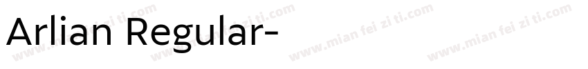 Arlian Regular字体转换